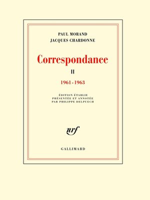 cover image of Correspondance (Tome 2)--1961-1963